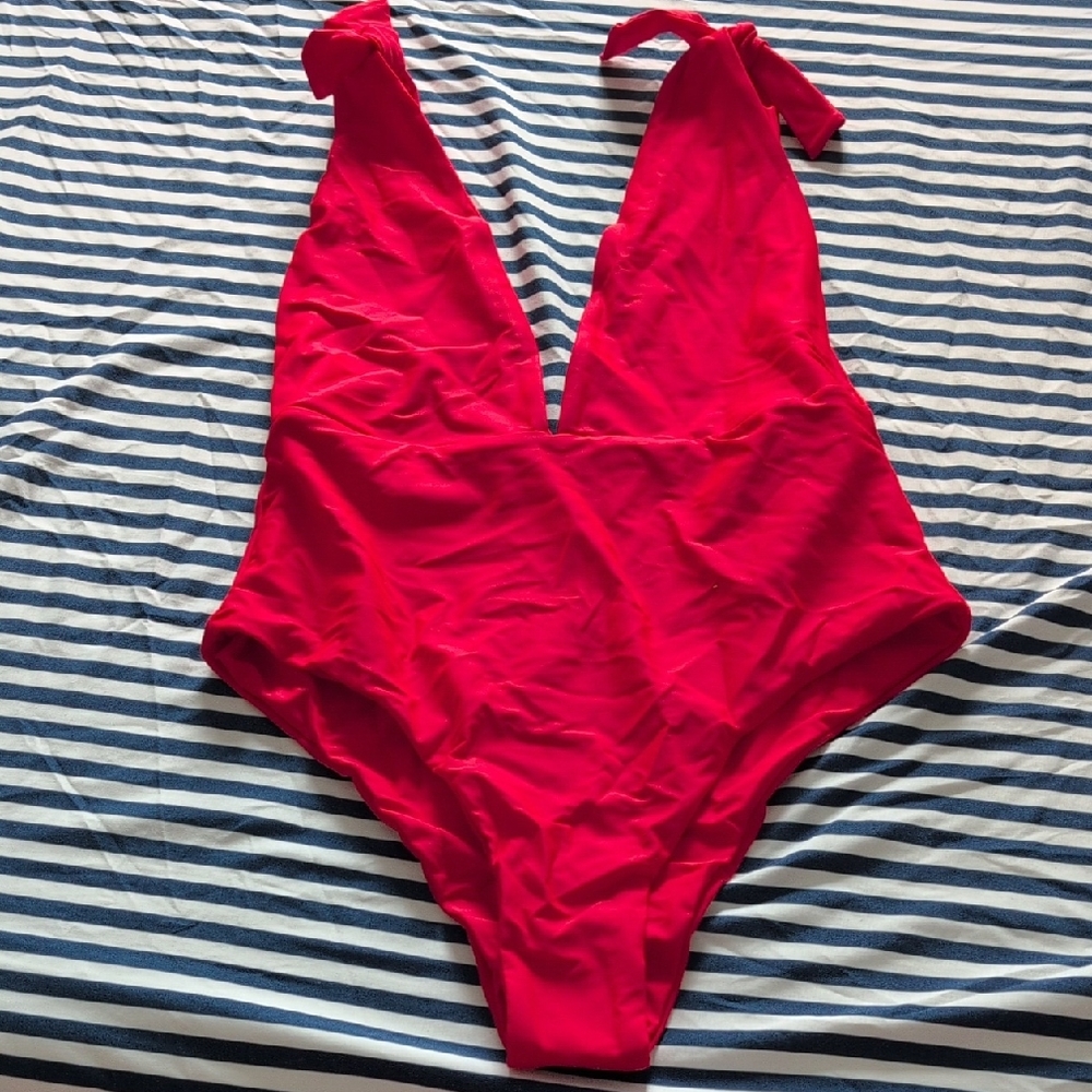 Red One Piece Swimsuit